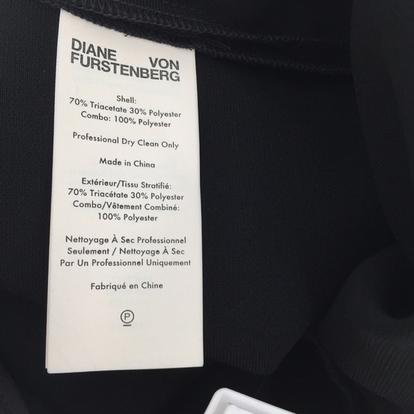 DVF Diane von Furstenberg Garnett black trousers pants flare crepe satin new 4 - Picture 7 of 7